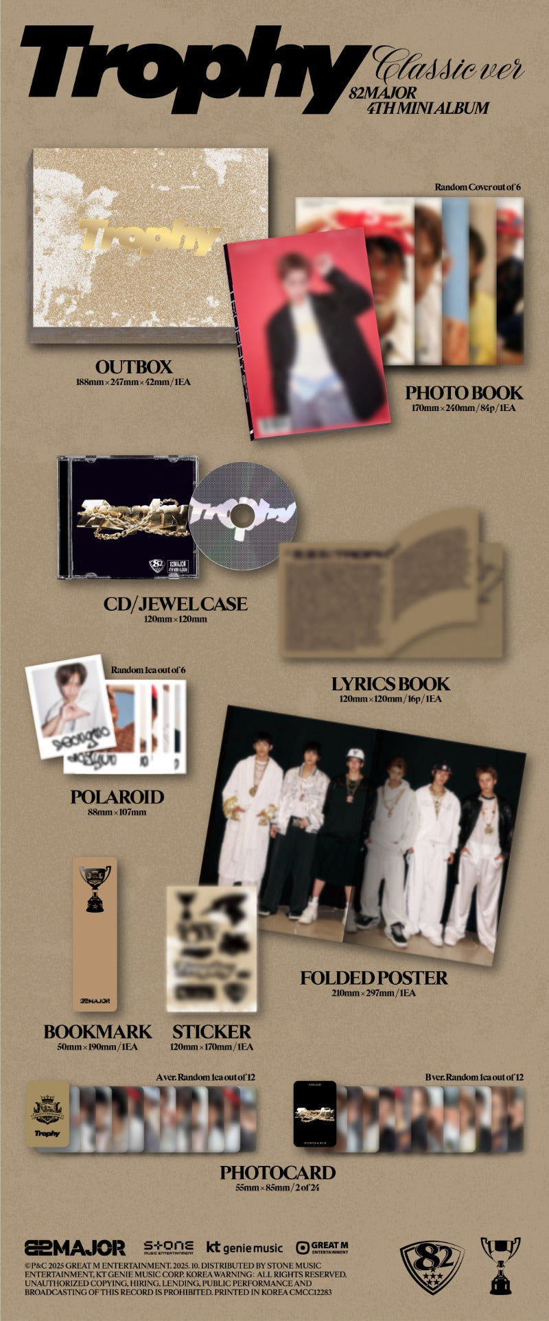 82MAJOR 4th Mini Album 'Trophy' (Classic Ver.)