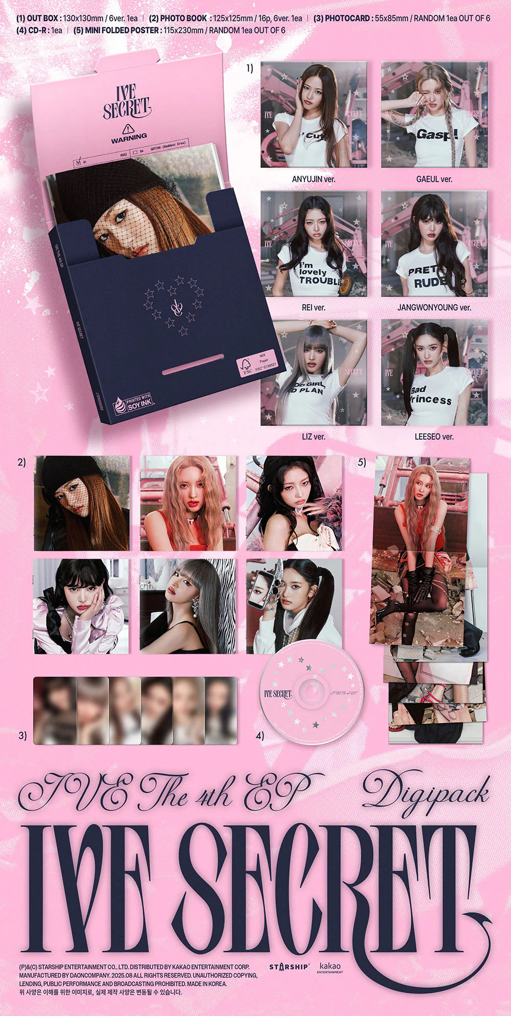 IVE 4th Mini Album 'IVE SECRET' (Digipack Ver.)
