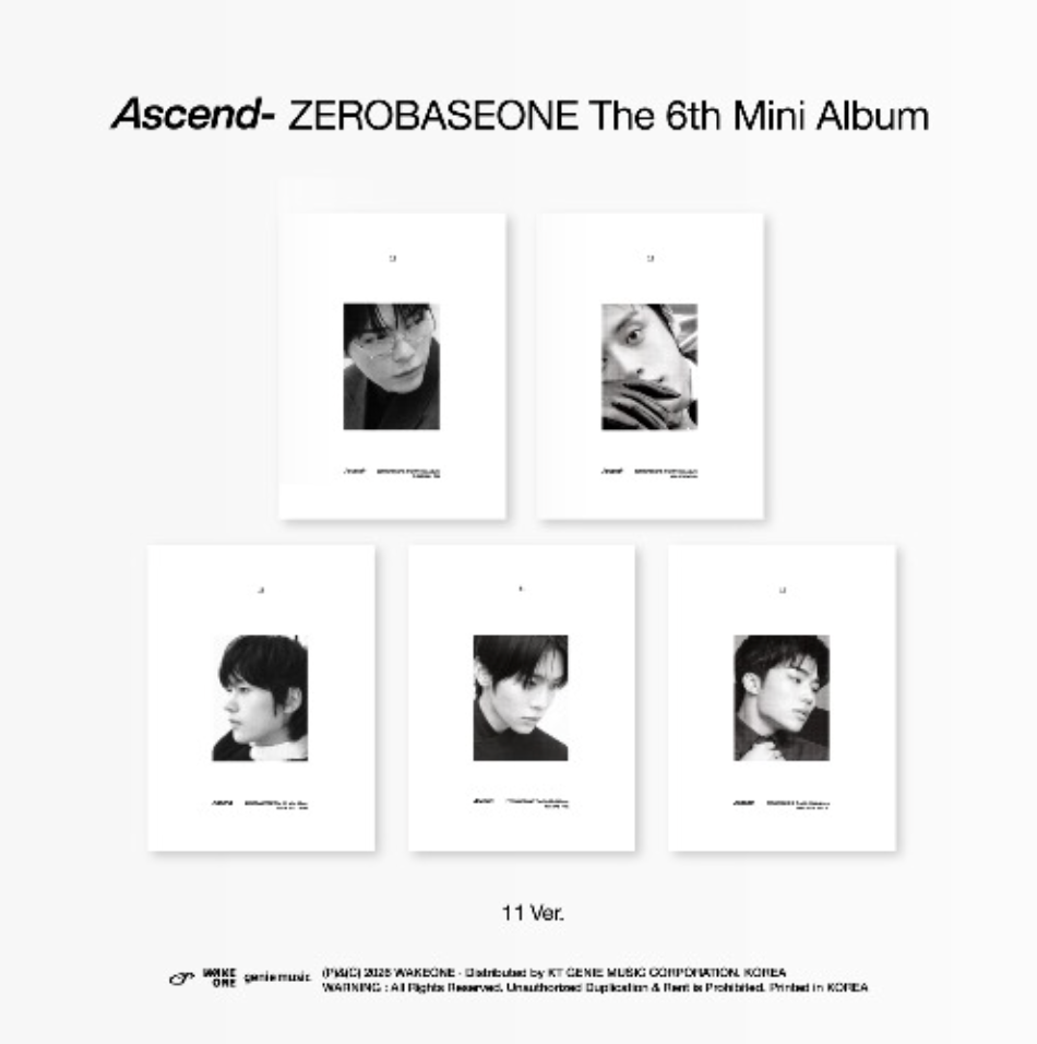 ZEROBASEONE 6th Mini Album 'Ascend-' (11 Ver.)