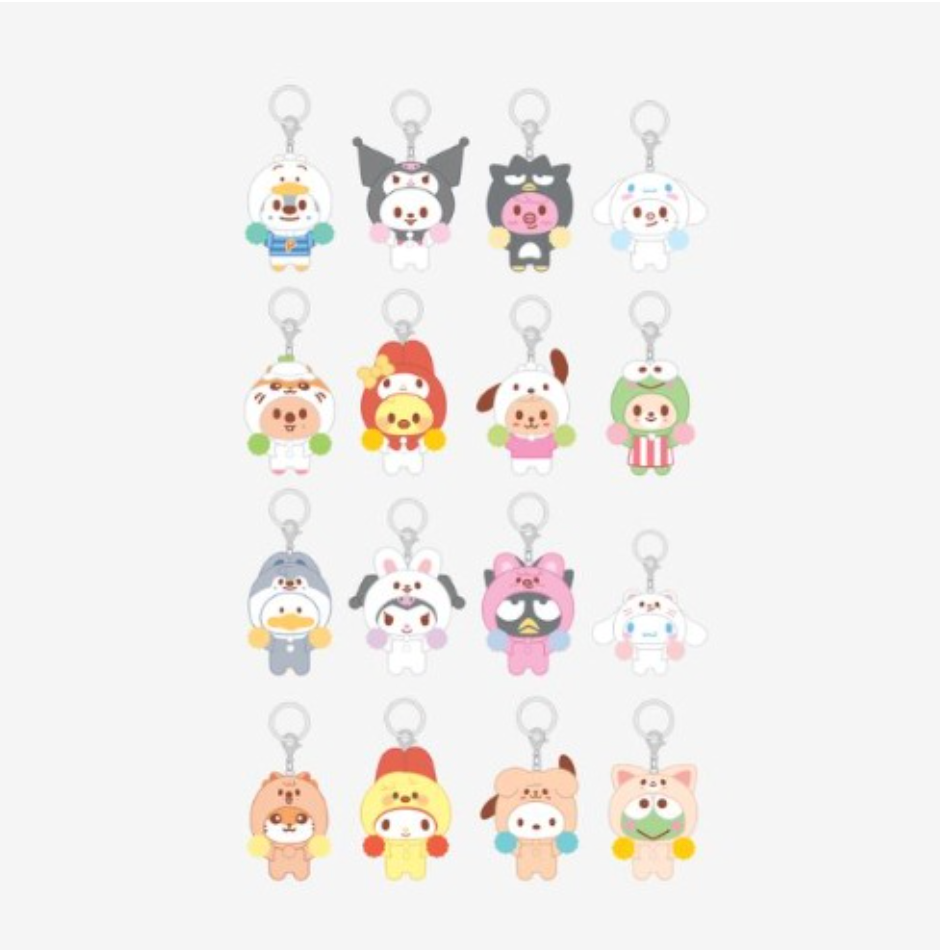 [PREORDER] SKZOO X SANRIO CHARACTERS – SECRET FLOCKED FIGURE KEYRING (CHEER UP Ver.)