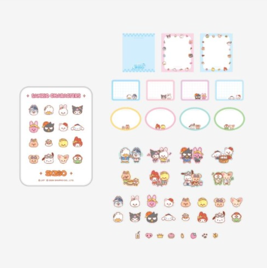 [PREORDER] SKZOO X SANRIO CHARACTERS – TIN CASE STICKY NOTE SET