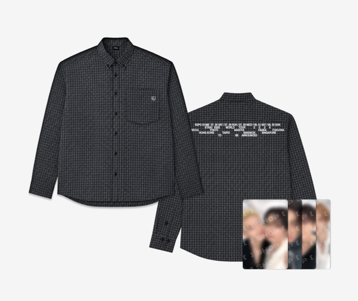 [PREORDER] STRAY KIDS 'RUN IT' WORLD TOUR OFFICIAL MD - CHECK SHIRT