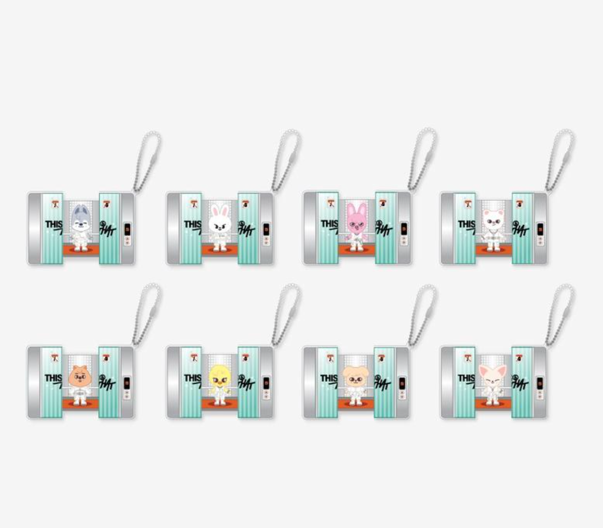 [PREORDER] STRAY KIDS ‘THIS & THAT’ POP-UP STORE OFFICIAL MD – SKZOO CAPSULE ACRYLIC KEYRING