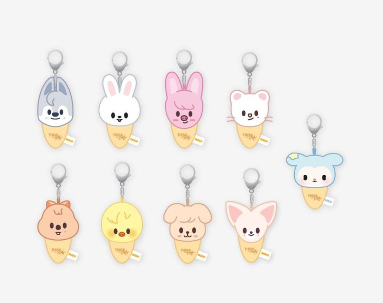 [PREORDER] STRAY KIDS ‘THIS & THAT’ POP-UP STORE OFFICIAL MD – PLUSH KEYRING ICECREAM Ver.