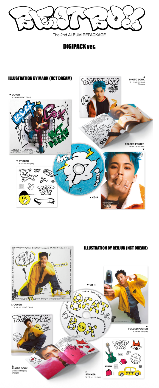 NCT DREAM 2nd Repackage Album 'Beatbox' (Digipack Ver.)