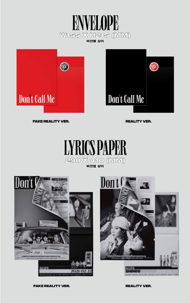 SHINee 7th Album 'Don’t Call Me' (Photo Book Ver.)