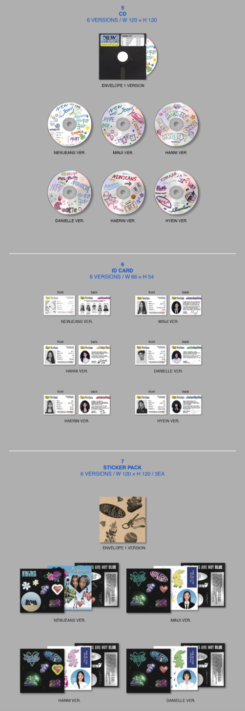 NewJeans 1st Mini Album 'New Jeans' (Bluebook Ver.)