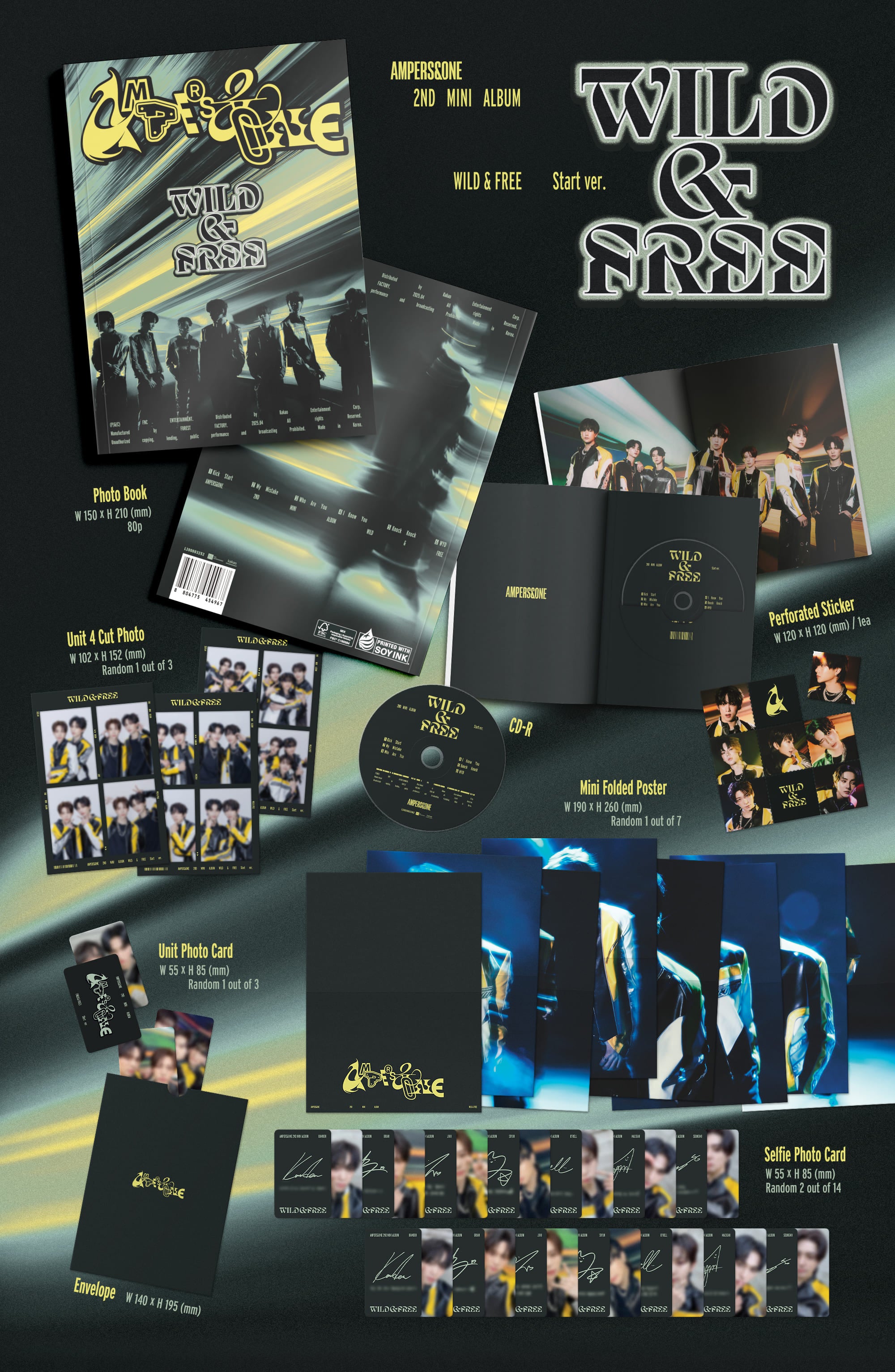AMPERS&ONE 2nd Mini Album 'WILD & FREE' (Start Ver.)