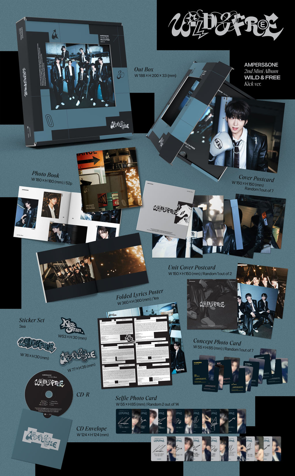 AMPERS&ONE 2nd Mini Album 'WILD & FREE' (Kick Ver.)