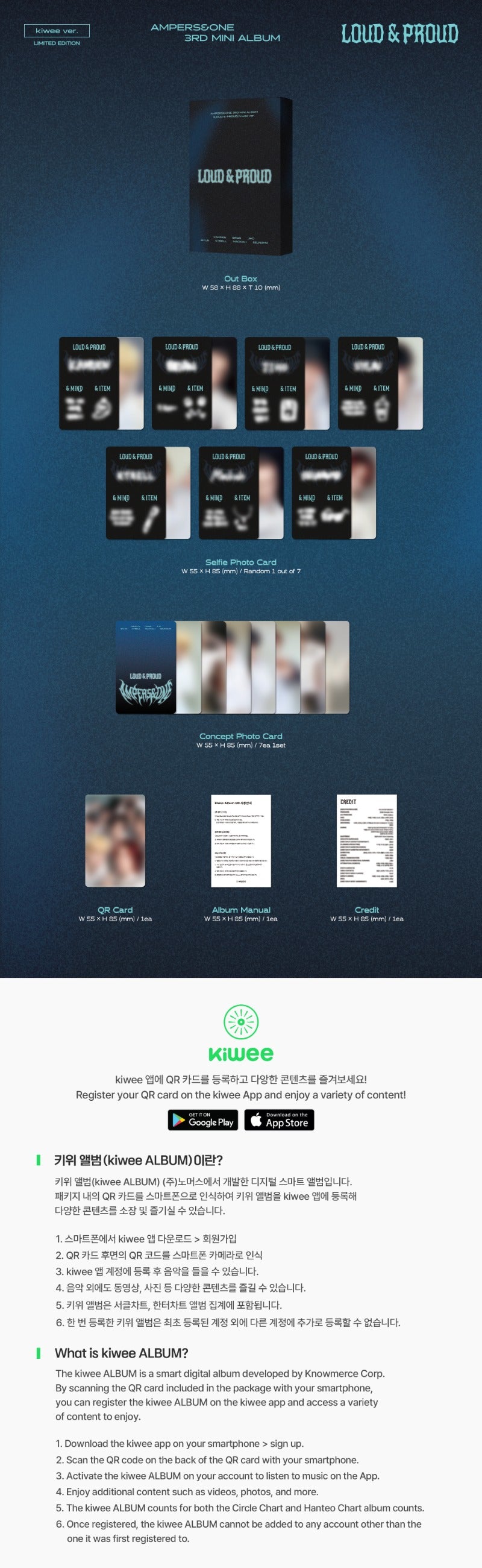 AMPERS&ONE 3rd Mini Album 'LOUD & PROUD' (kiwee Ver.)