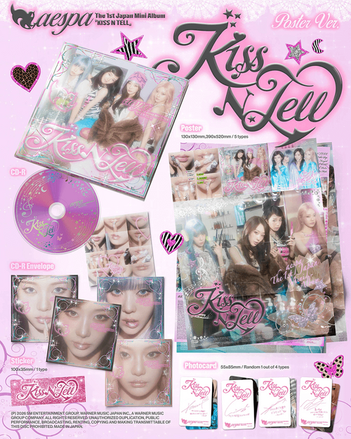 aespa 1st Japan Mini Album 'Kiss N Tell' (Poster Ver.)