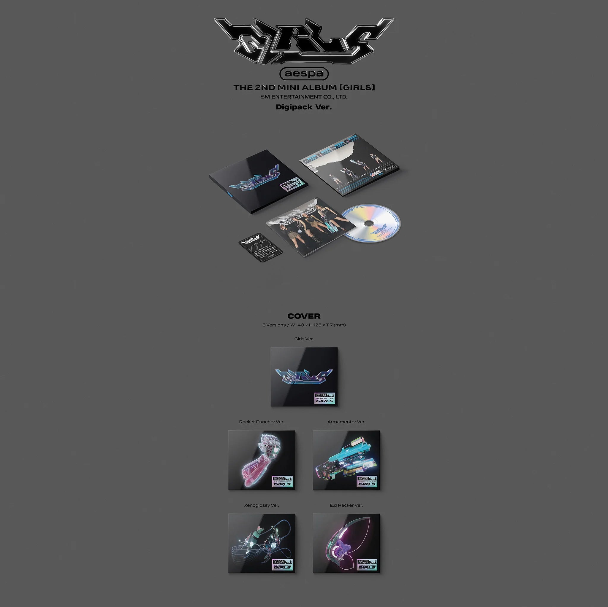 aespa 2nd Mini Album 'Girls' (Digipack Ver.)