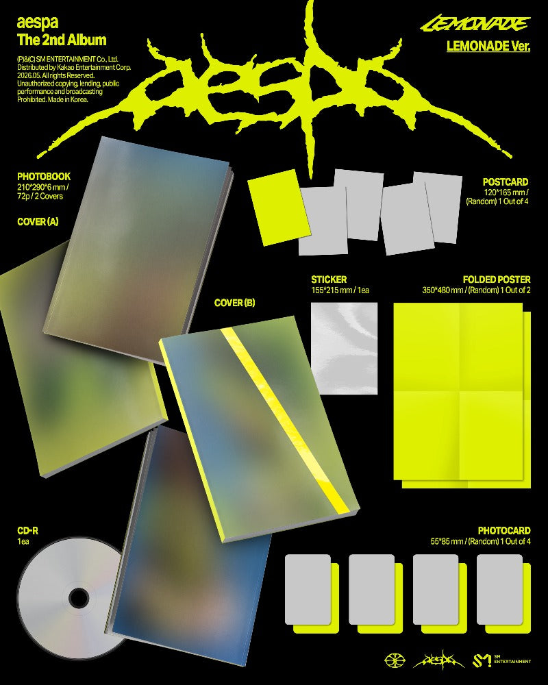 [PREORDER] aespa 2nd Album 'LEMONADE' (LEMONADE Ver.)