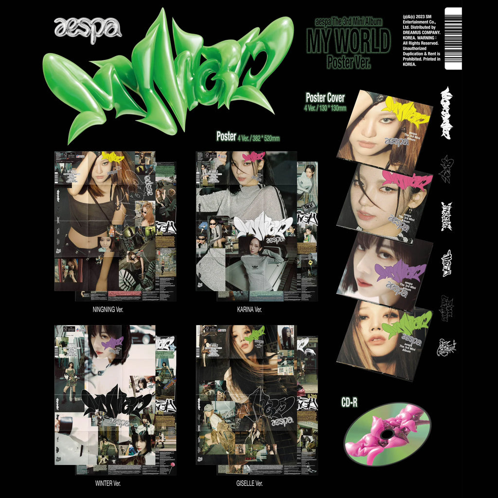aespa 3rd Mini Album 'MY WORLD' (Poster Ver.)