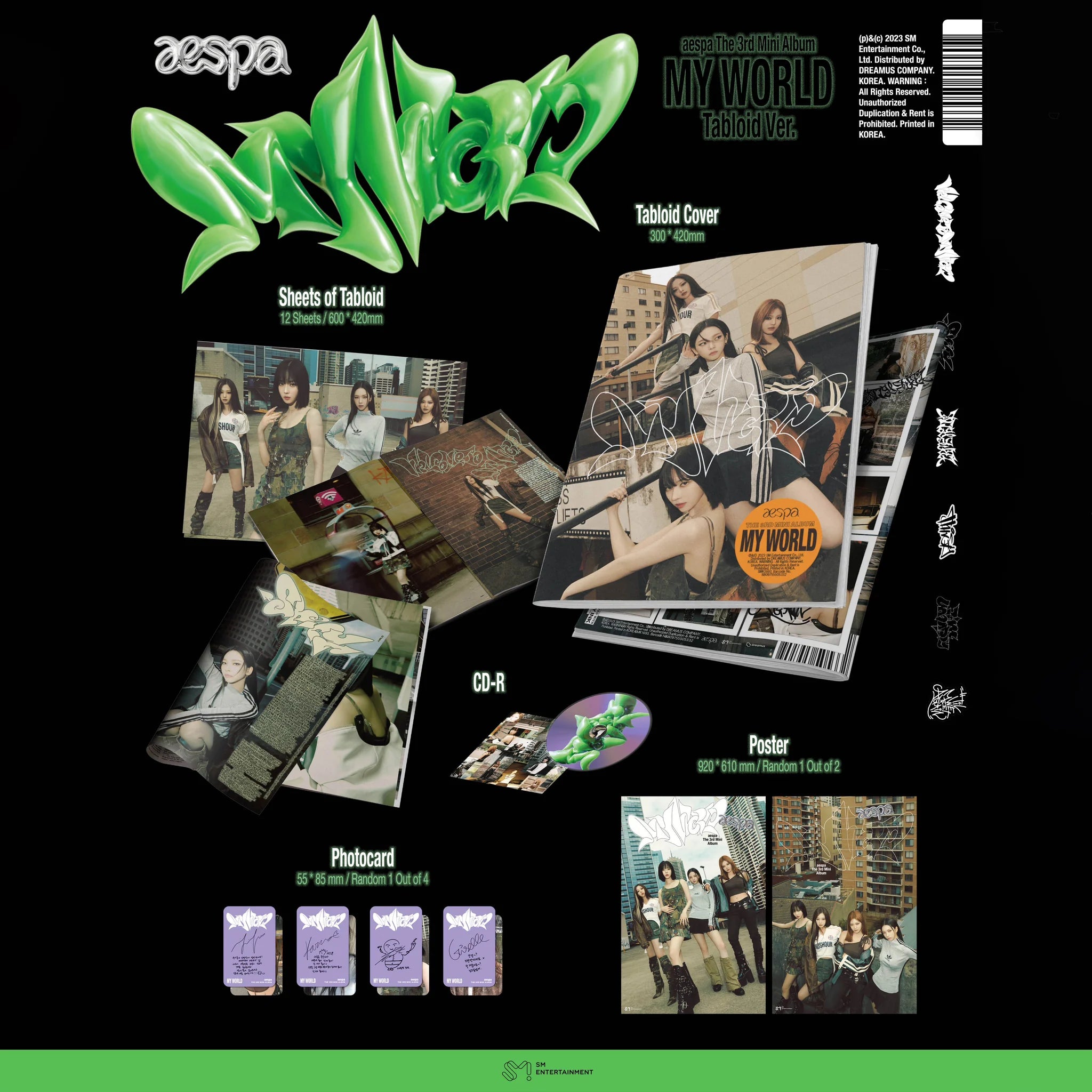 aespa 3rd Mini Album 'MY WORLD' (Tabloid Ver.)