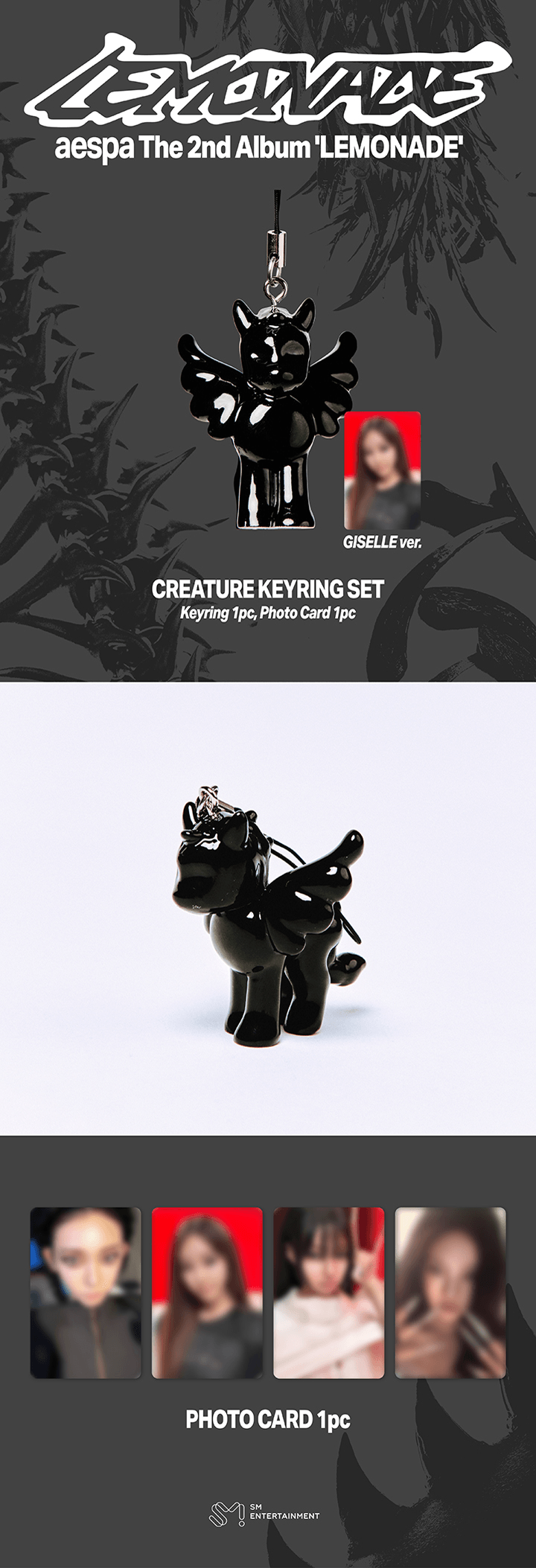 [PREORDER] aespa WEEK – MAKE IT LEMONADE Official Merch - CREATURE KEYRING SET