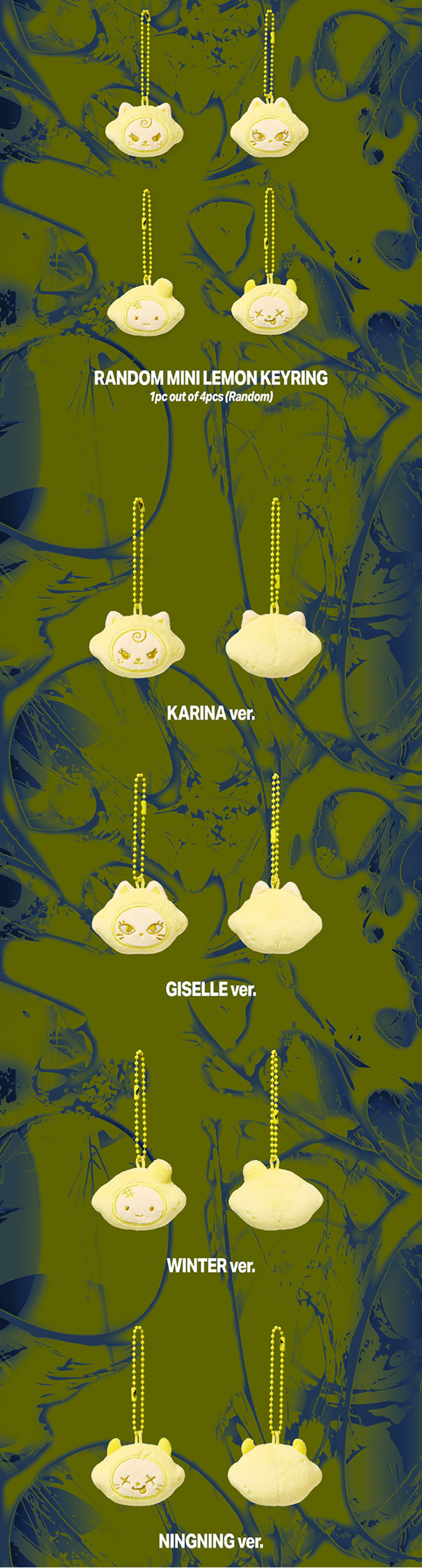 [PREORDER] aespa WEEK – MAKE IT LEMONADE Official Merch - RANDOM MINI LEMON KEYRING