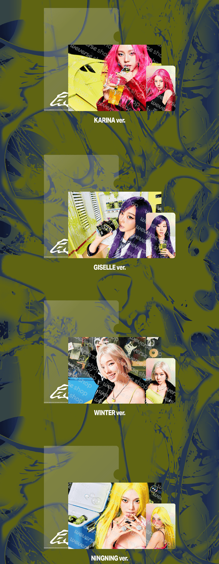 [PREORDER] aespa WEEK – MAKE IT LEMONADE Official Merch - POSTCARD + HOLOGRAM PHOTO CARD SET_LEMONADE ver.