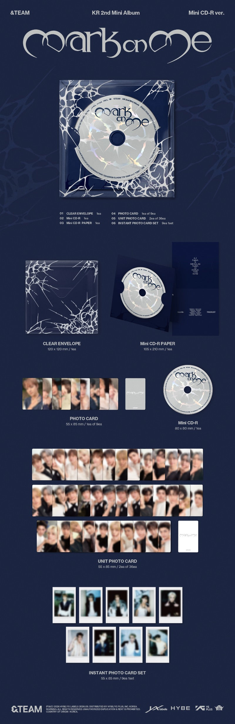 &TEAM KR 2nd Mini Album 'Mark on Me' (Mini CD-R Ver.)