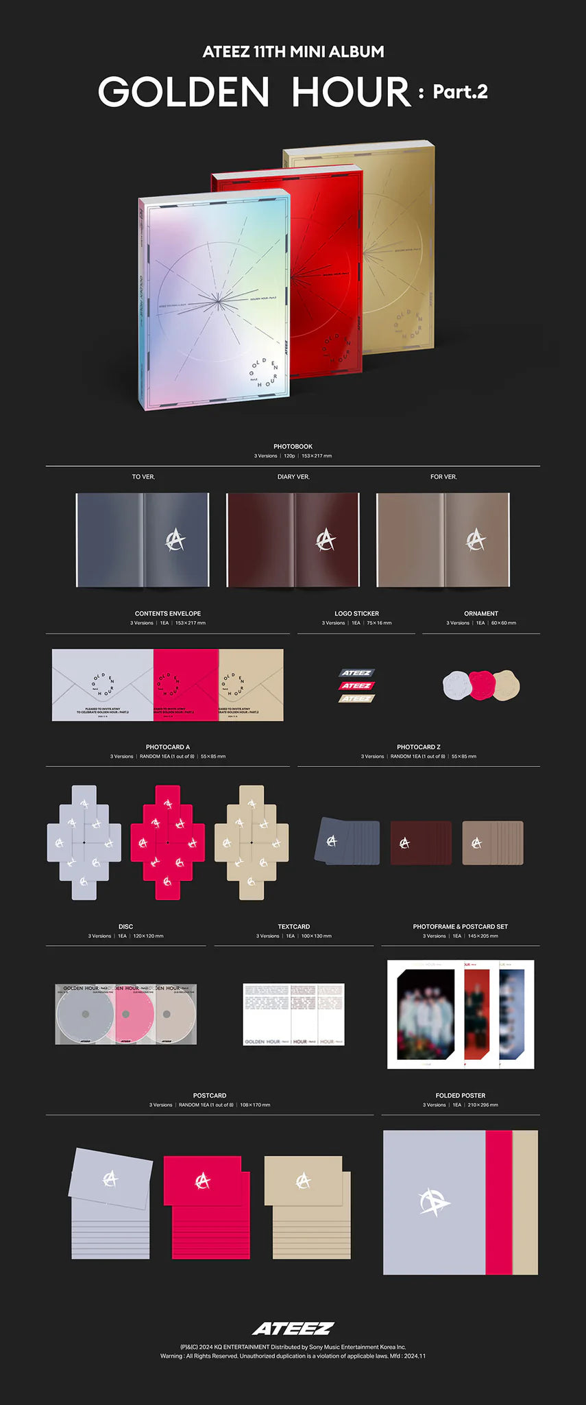 ATEEZ 11th Mini Album 'GOLDEN HOUR: Part.2'