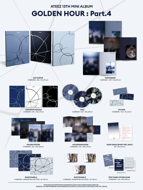 ATEEZ 13th Mini Album 'GOLDEN HOUR : Part.4'