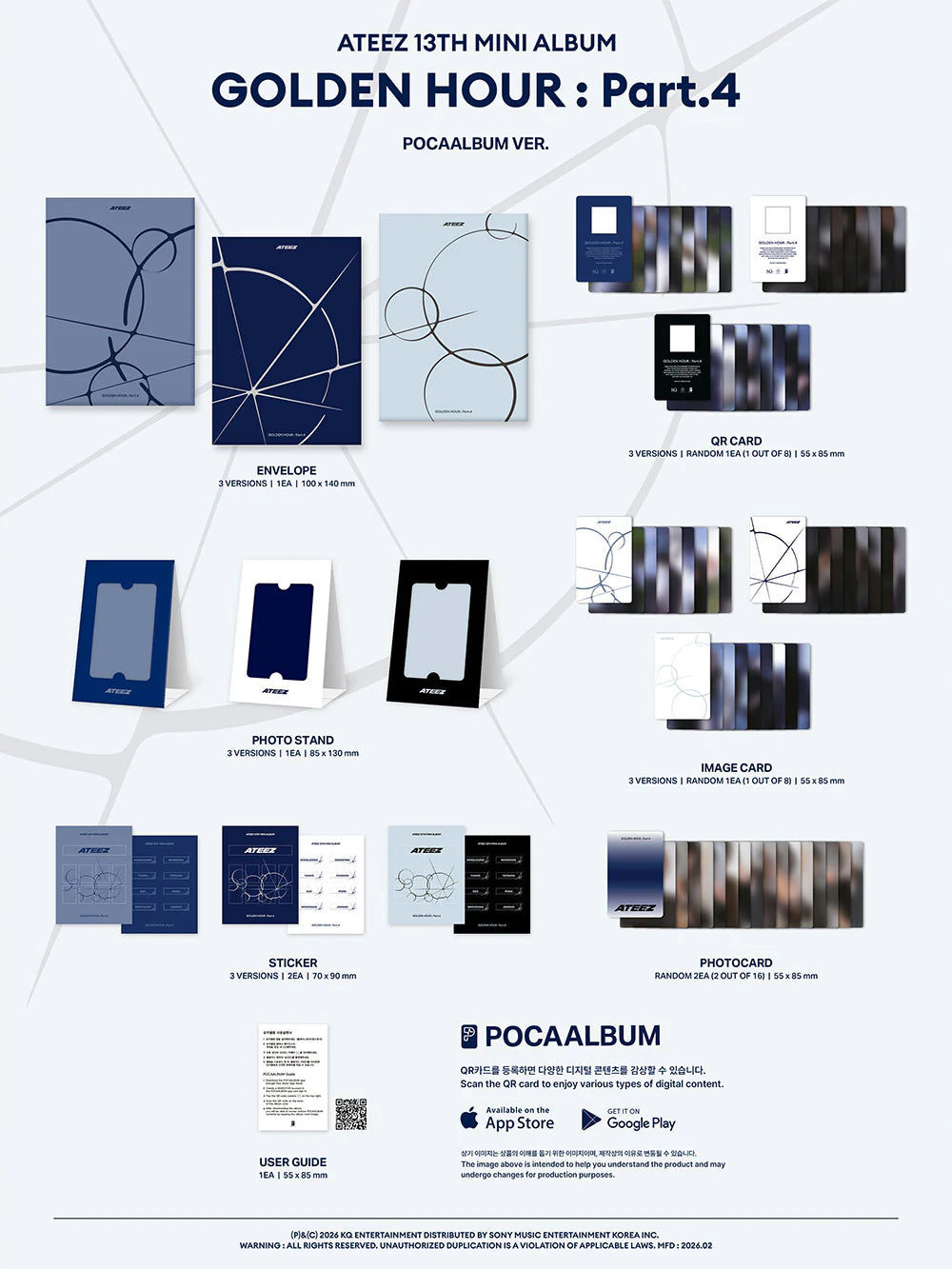 ATEEZ 13th Mini Album 'GOLDEN HOUR : Part.4' (POCAALBUM Ver.)