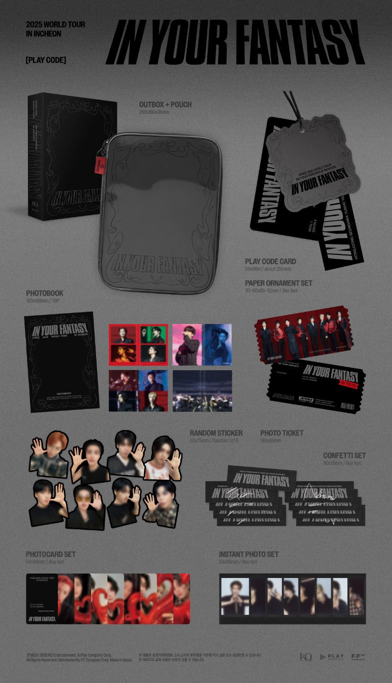 [PREORDER] ATEEZ 2025 WORLD TOUR 'IN YOUR FANTASY' IN INCHEON PLAY CODE