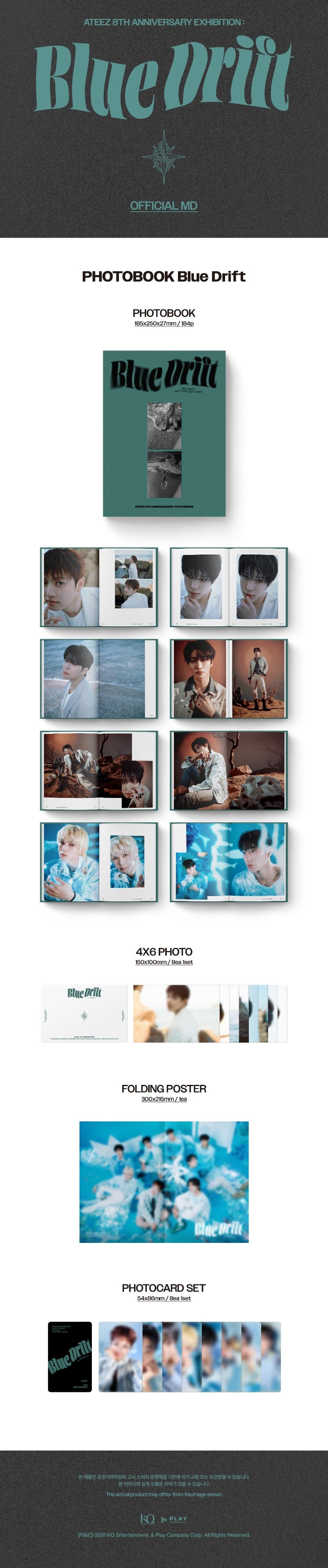 [PREORDER] ATEEZ 8th Anniversary PHOTOBOOK 'Blue Drift'