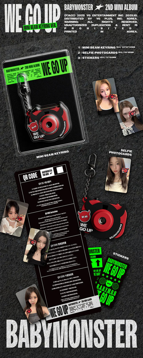 BABYMONSTER 2nd Mini Album 'WE GO UP' (MINI BEAM KEYRING Ver.)