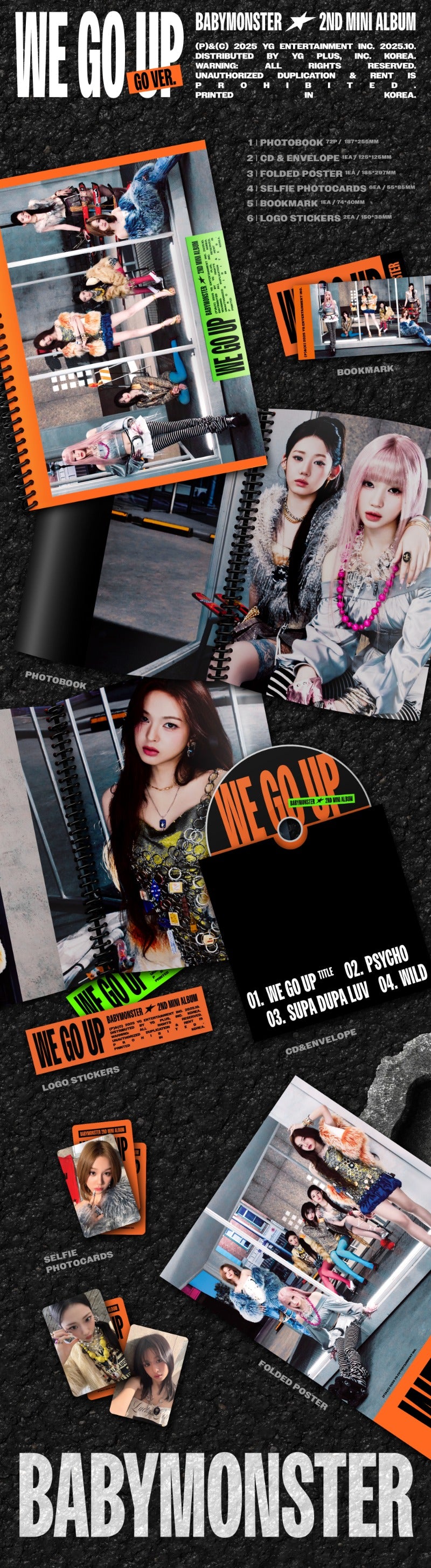 BABYMONSTER 2nd Mini Album 'WE GO UP' (GO Ver.)