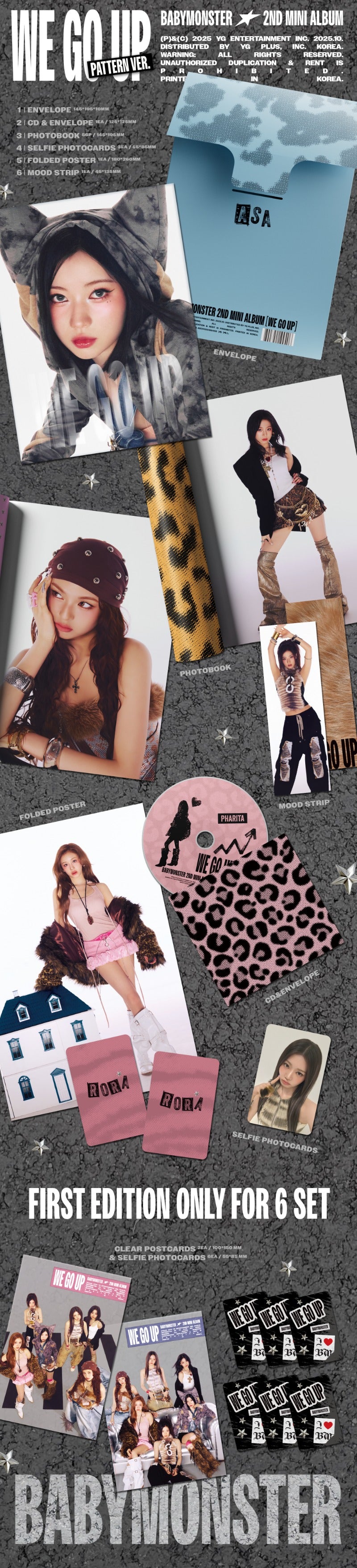 BABYMONSTER 2nd Mini Album 'WE GO UP' (PATTERN Ver.)