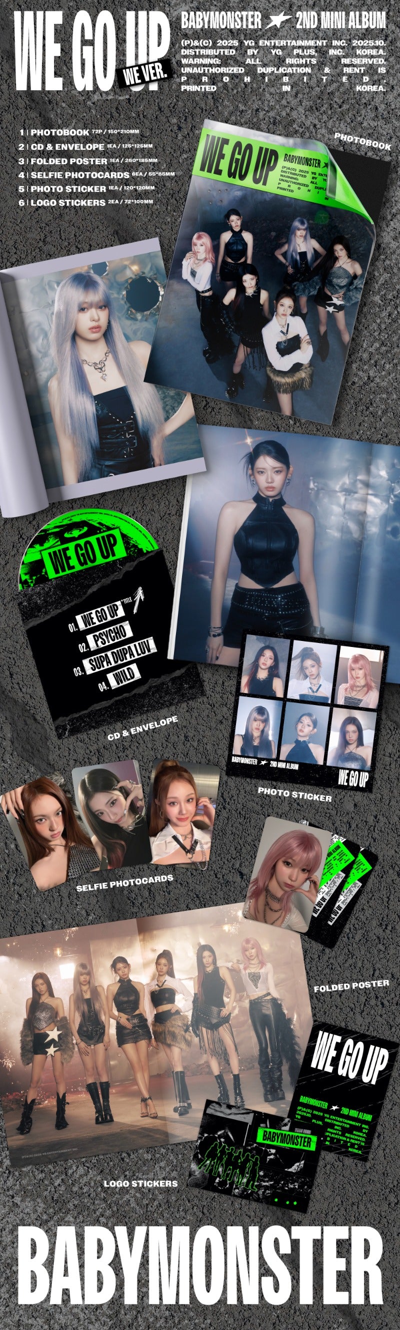 BABYMONSTER 2nd Mini Album 'WE GO UP' (WE Ver.)