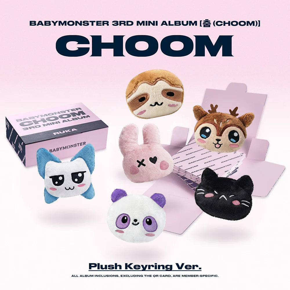 BABYMONSTER 3rd Mini Album 'CHOOM' (Plush Keyring Ver.)
