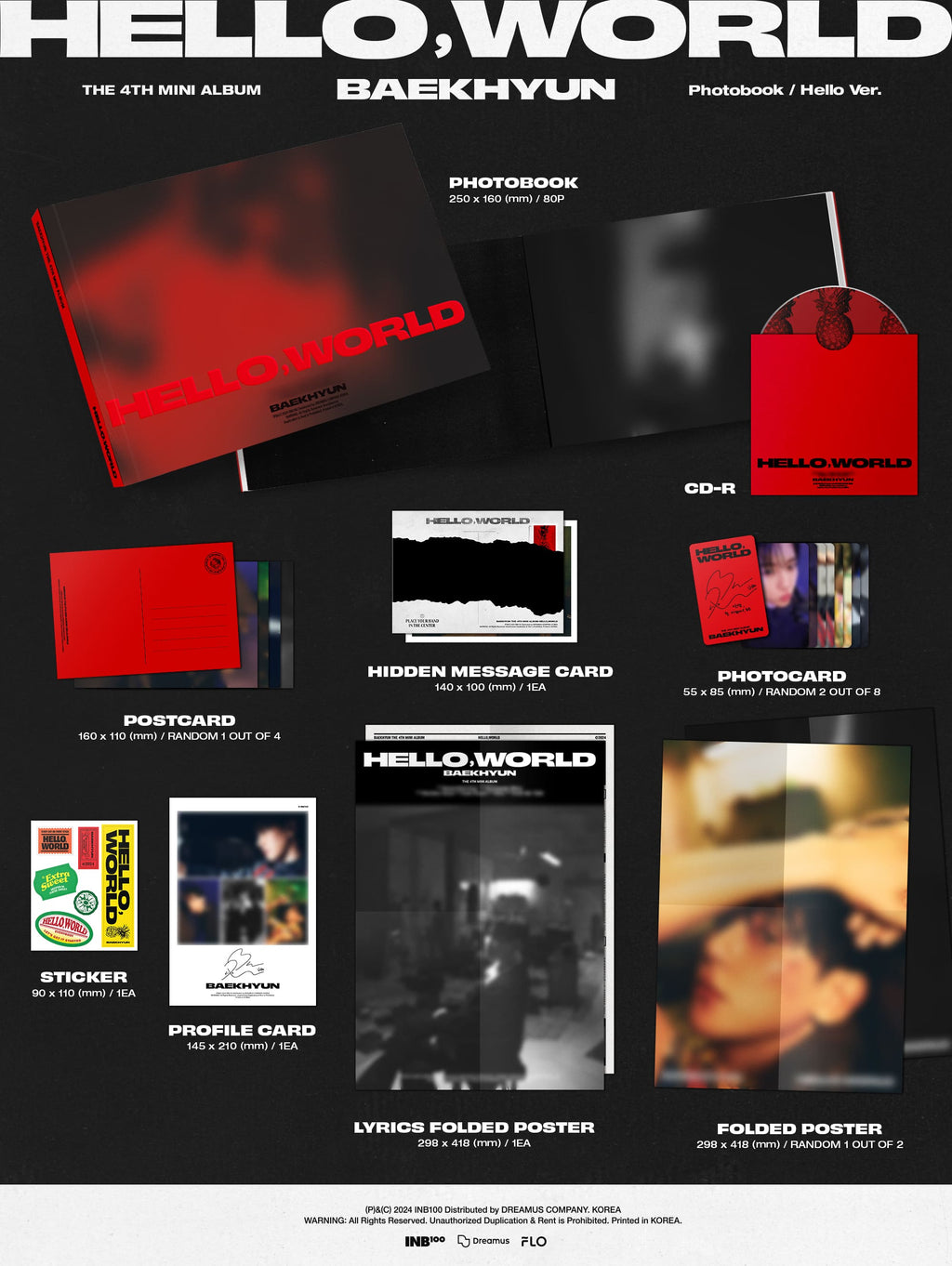 BAEKHYUN 4th Mini Album 'Hello, World' (Hello Ver. / World Ver.)