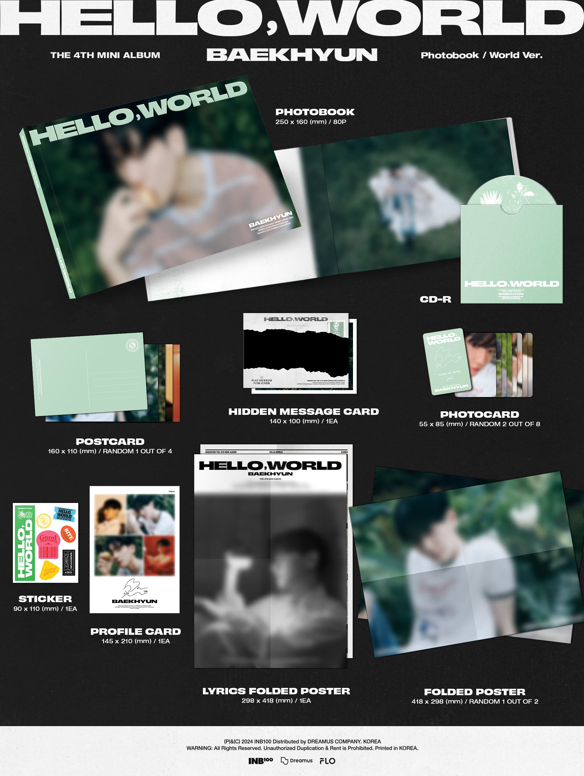 BAEKHYUN 4th Mini Album 'Hello, World' (Hello Ver. / World Ver.)
