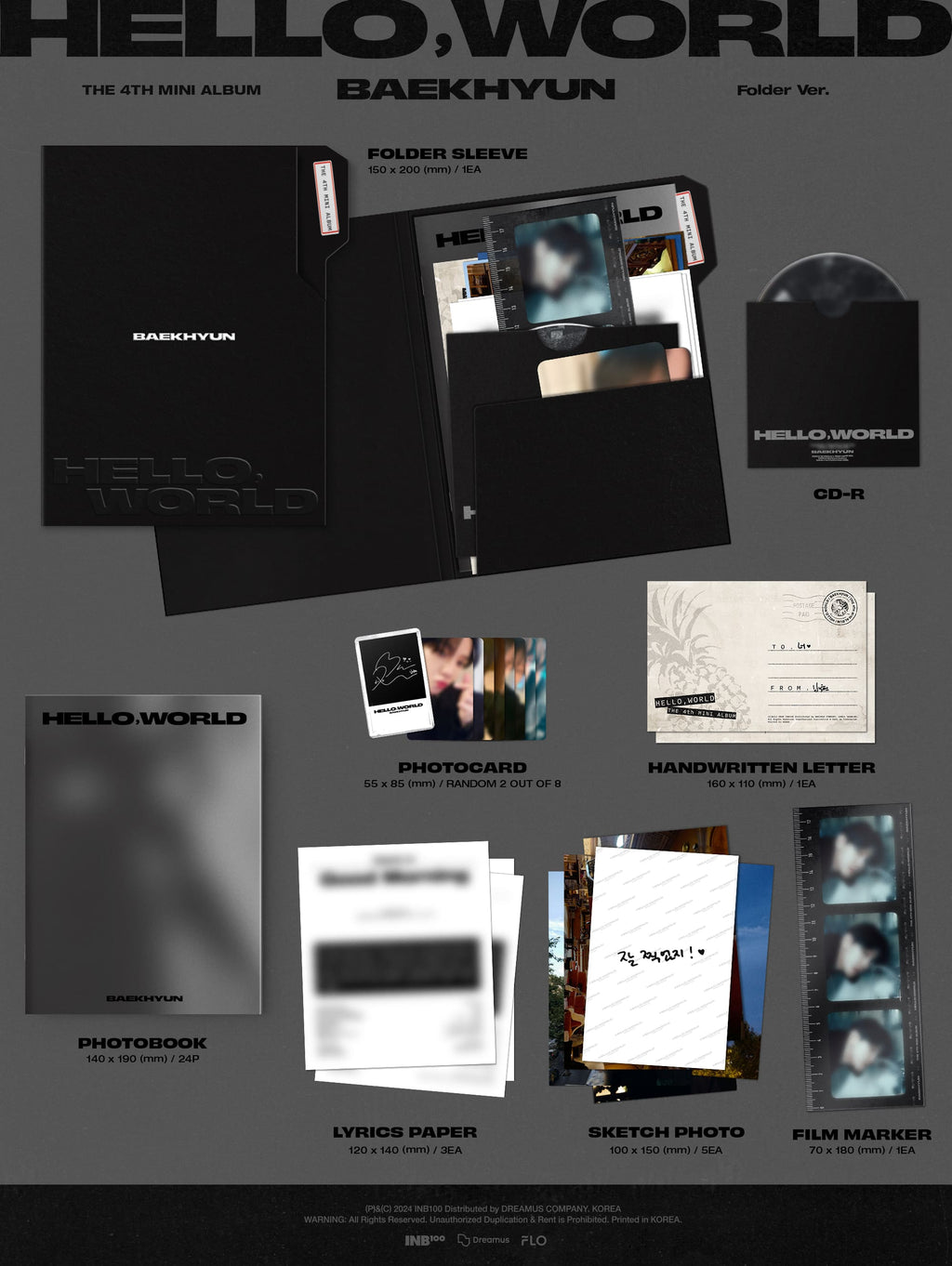 BAEKHYUN 4th Mini Album 'Hello, World' (Folder Ver.)