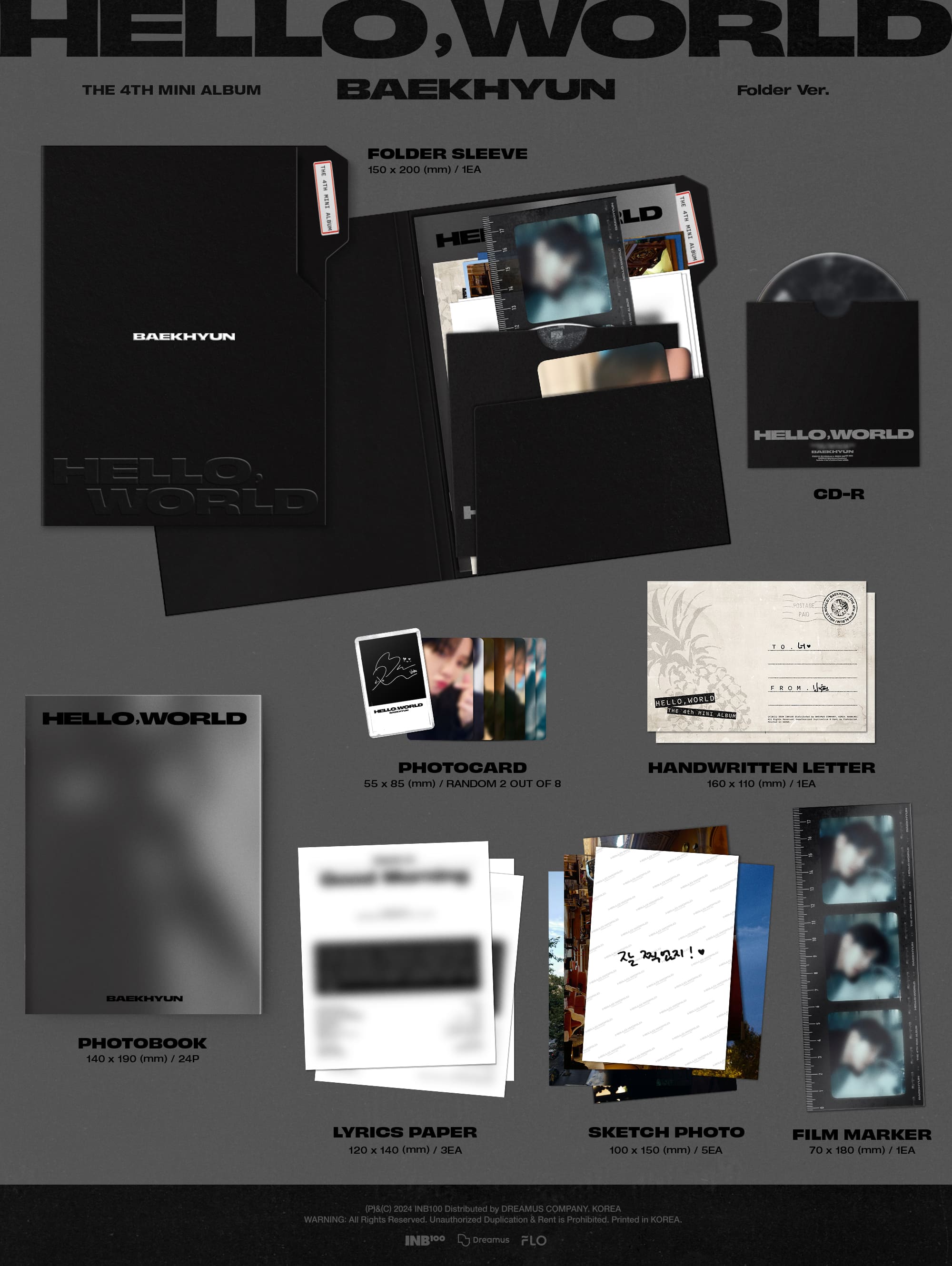 BAEKHYUN 4th Mini Album 'Hello, World' (Folder Ver.)