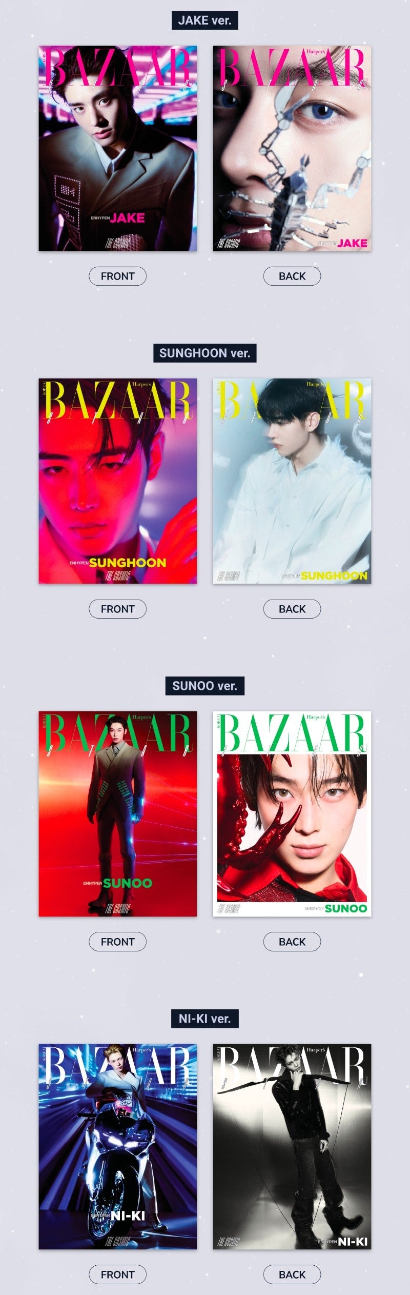 [PREORDER] BAZAAR STAR : The Cosmic (Cover : Enhypen)