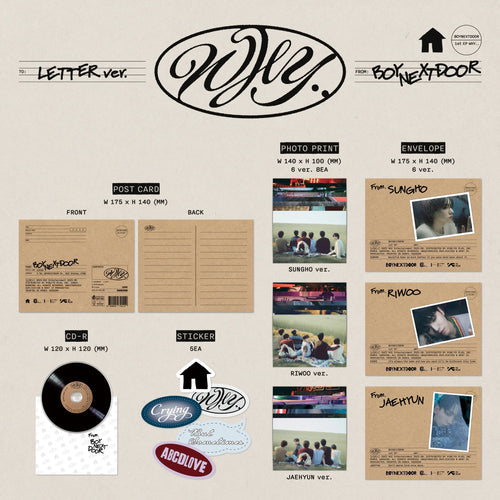 BOYNEXTDOOR 1st Mini Album 'WHY..' (LETTER Ver.)