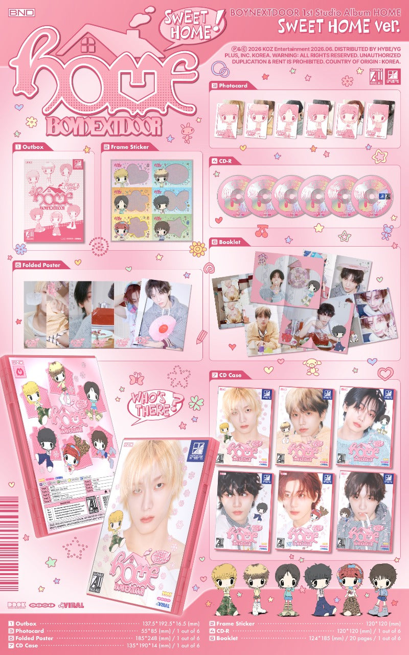 [PREORDER] BOYNEXTDOOR 1st Studio Album 'HOME' (SWEET HOME ver.)