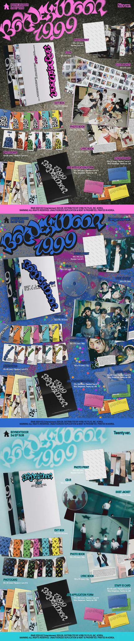 BOYNEXTDOOR 3rd EP Album '19.99'