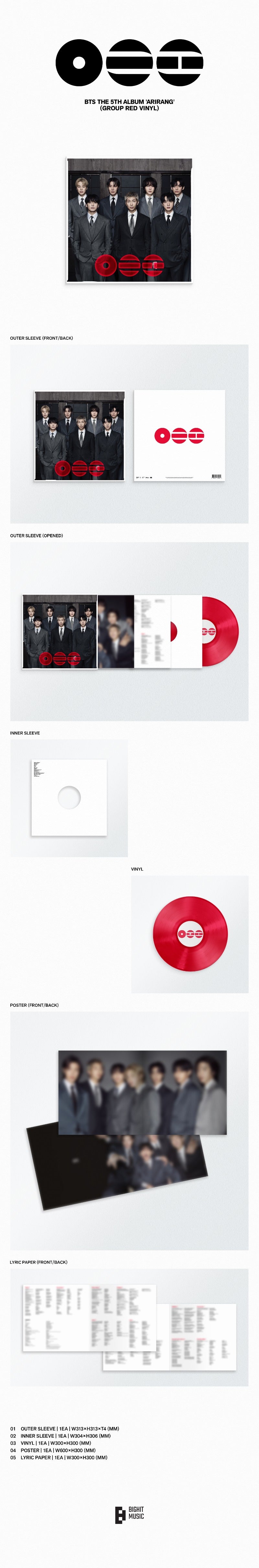 BTS 5th Full Album 'ARIRANG' (Standard Vinyl)