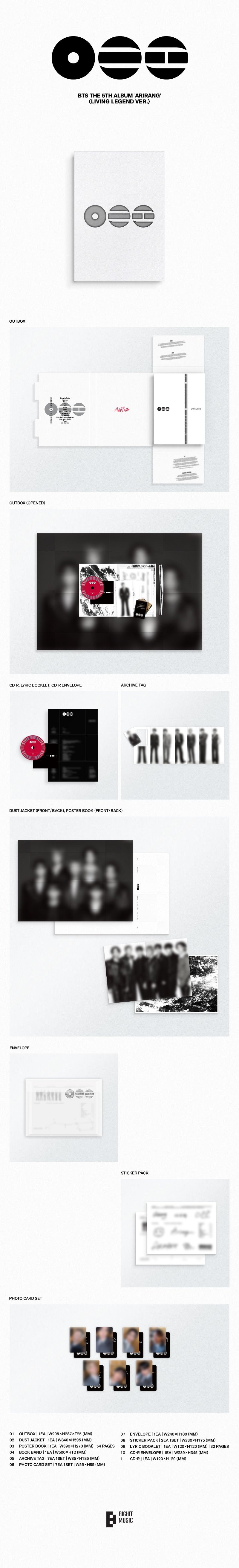 BTS 5th Full Album 'ARIRANG' (Living Legend Ver.)