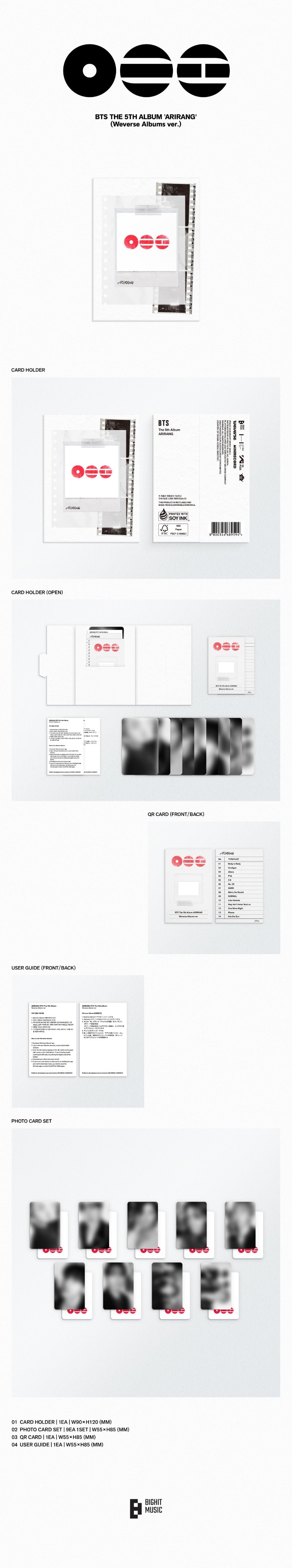 BTS 5th Full Album 'ARIRANG' (Weverse Albums Ver.)
