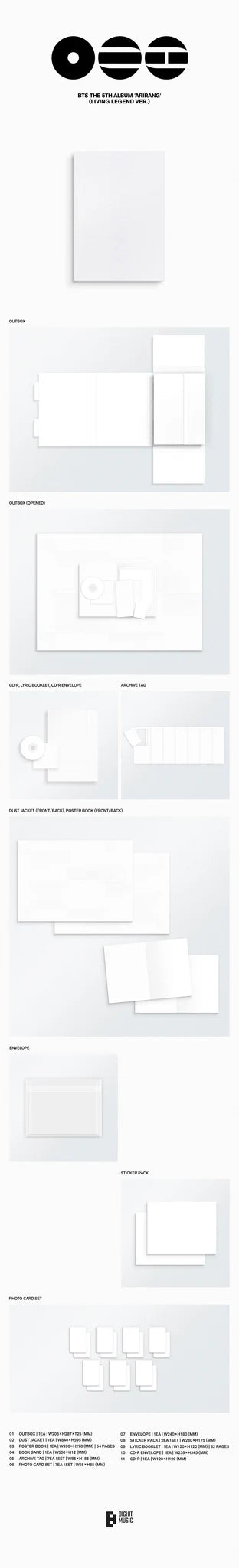 [PREORDER + Weverse Gift] BTS 5th Full Album 'ARIRANG' (Living Legend Ver.)