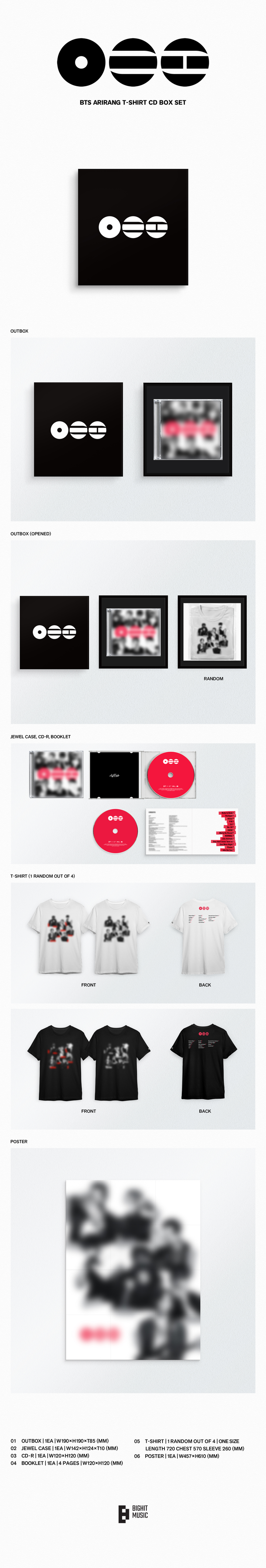 BTS 'ARIRANG' - T-Shirt CD Box Set