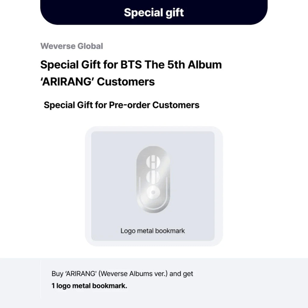 BTS 5th Full Album 'ARIRANG' (Weverse Albums Ver.)