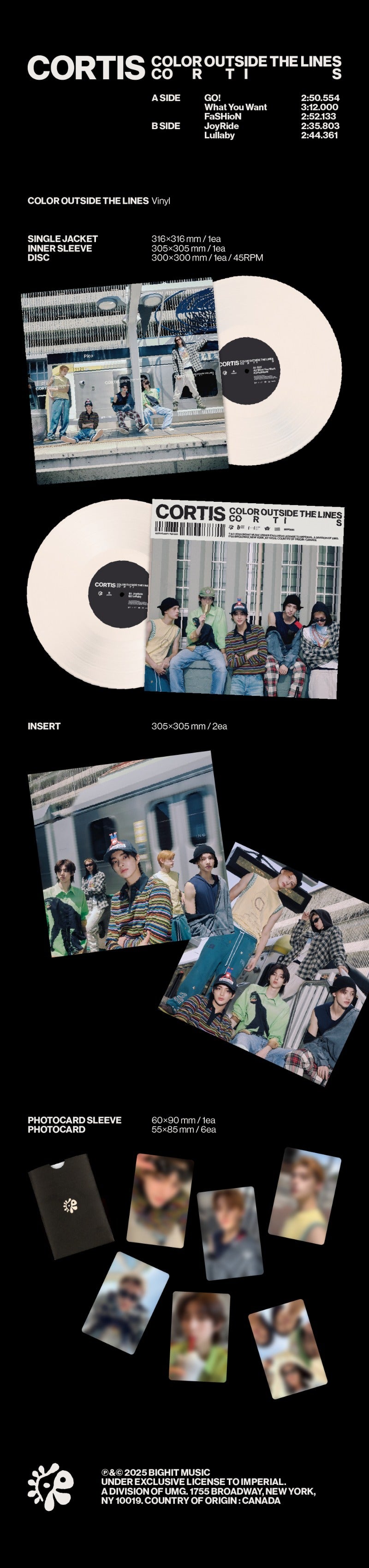 CORTIS 1st Mini Album 'COLOR OUTSIDE THE LINES' (Vinyl)