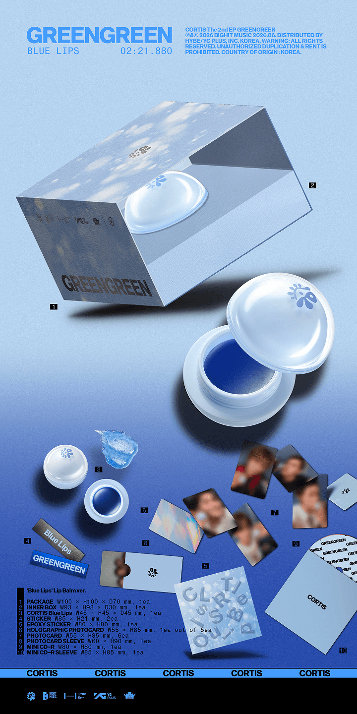 [PREORDER] CORTIS 2nd EP 'GREENGREEN' 'Blue Lips' Lip Balm Ver.