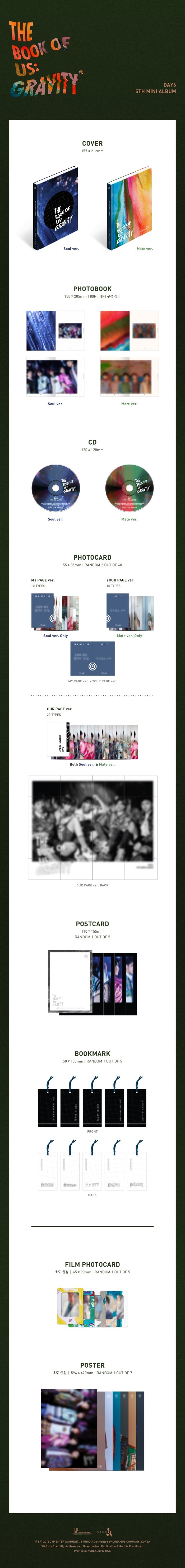 DAY6 5th Mini Album 'The Book of Us : Gravity'